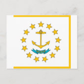 Postkarte mit Flag Rhode Island Staat - USA (Vorderseite)