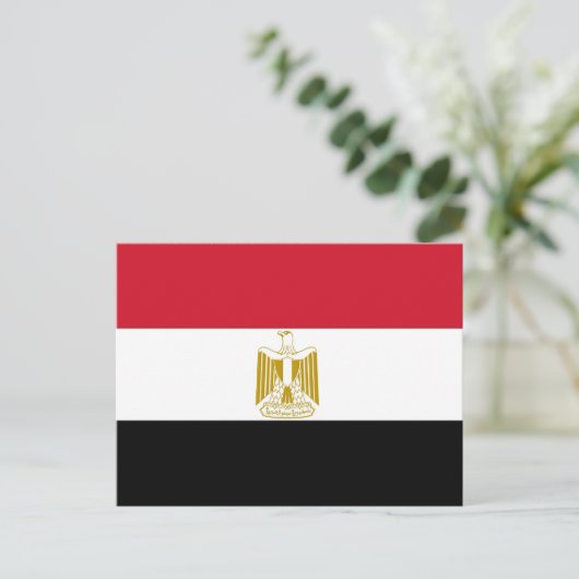 Postkarte mit Flagge Ägyptens (Stehend Vorderseite)