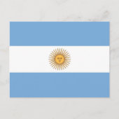 Postkarte mit Flagge Argentiniens (Vorderseite)