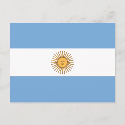 Postkarte mit Flagge Argentiniens (Vorderseite)