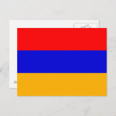 Postkarte mit Flagge Armeniens (Vorne/Hinten)