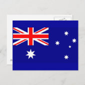 Postkarte mit Flagge Australiens (Vorne/Hinten)
