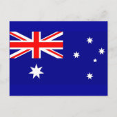 Postkarte mit Flagge Australiens (Vorderseite)