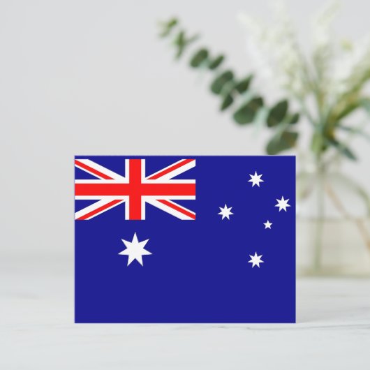 Postkarte mit Flagge Australiens (Stehend Vorderseite)