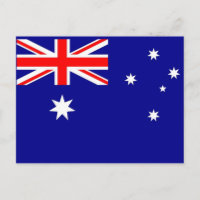 Postkarte mit Flagge Australiens