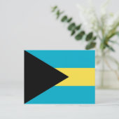 Postkarte mit Flagge der Bahamas (Stehend Vorderseite)