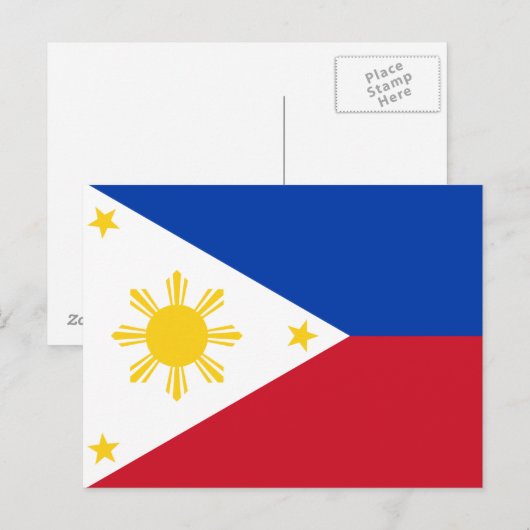 Postkarte mit Flagge der Philippinen (Vorne/Hinten)