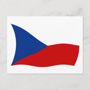Postkarte mit Flagge der Tschechischen Republik
