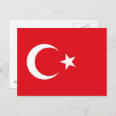 Postkarte mit Flagge der Türkei (Vorne/Hinten)