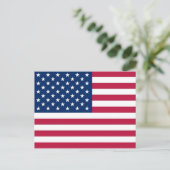 Postkarte mit Flagge der USA (Stehend Vorderseite)