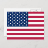 Postkarte mit Flagge der USA (Vorne/Hinten)