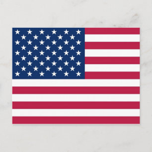 Postkarte mit Flagge der USA