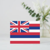 Postkarte mit Flagge des Hawaii-Staat - USA (Stehend Vorderseite)