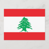 Postkarte mit Flagge des Libanon