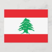 Postkarte mit Flagge des Libanon (Vorderseite)