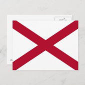 Postkarte mit Flagge des Staat Alabama - USA (Vorne/Hinten)