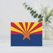 Postkarte mit Flagge des Staat Arizona - USA (Stehend Vorderseite)