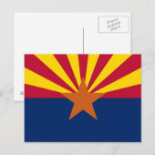 Postkarte mit Flagge des Staat Arizona - USA (Vorne/Hinten)
