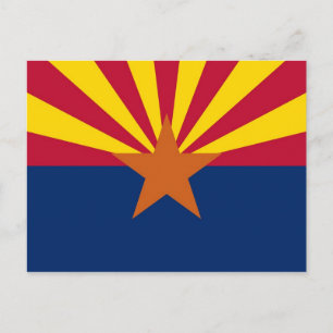 Postkarte mit Flagge des Staat Arizona - USA