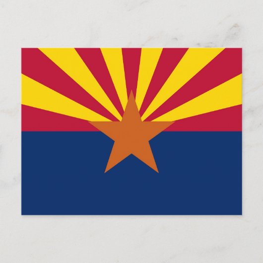 Postkarte mit Flagge des Staat Arizona - USA (Vorderseite)