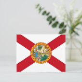 Postkarte mit Flagge des Staat Florida - USA (Stehend Vorderseite)