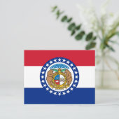 Postkarte mit Flagge des Staat Missouri - USA (Stehend Vorderseite)