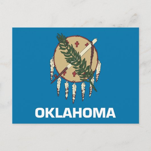 Postkarte mit Flagge des Staat Oklahoma - USA (Vorderseite)