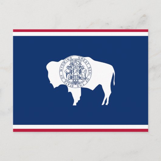 Postkarte mit Flagge des Wyoming-Staat - USA (Vorderseite)