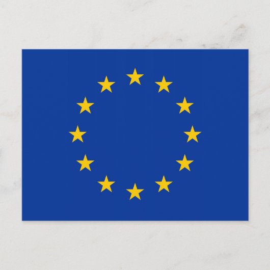 Postkarte mit Flagge für europäische Gewerkschaft (Vorderseite)
