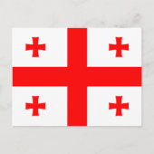 Postkarte mit Flagge Georgiens (Vorderseite)