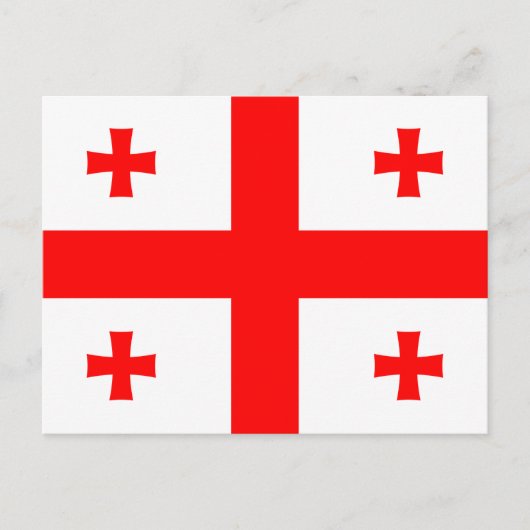 Postkarte mit Flagge Georgiens (Vorderseite)