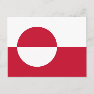 Postkarte mit Flagge Grönlands
