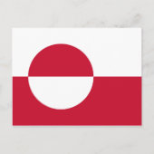 Postkarte mit Flagge Grönlands (Vorderseite)