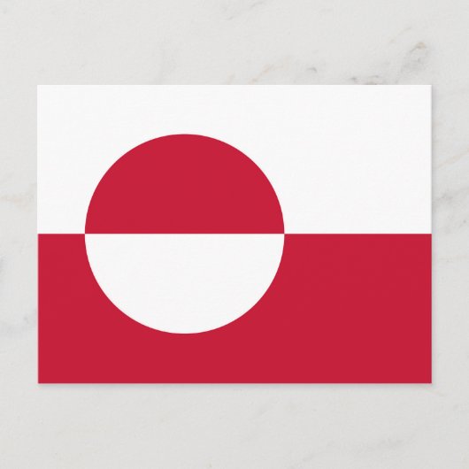Postkarte mit Flagge Grönlands (Vorderseite)