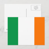 Postkarte mit Flagge Irlands (Vorne/Hinten)
