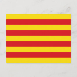 Postkarte mit Flagge Kataloniens