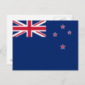 Postkarte mit Flagge Neuseelands (Vorne/Hinten)