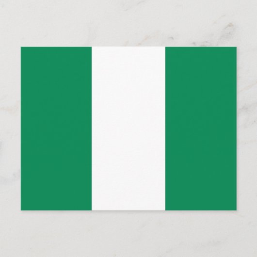Postkarte mit Flagge Nigerias (Vorderseite)