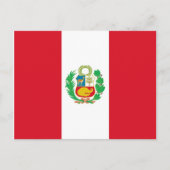 Postkarte mit Flagge Perus (Vorderseite)
