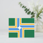 Postkarte mit Flagge Portland, Oregon (Stehend Vorderseite)