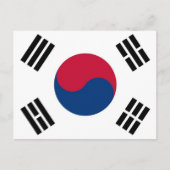 Postkarte mit Flagge Südkoreas (Vorderseite)