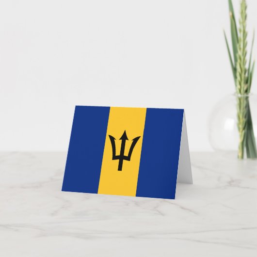 Postkarte mit Flagge von Barbados (Vorderseite)