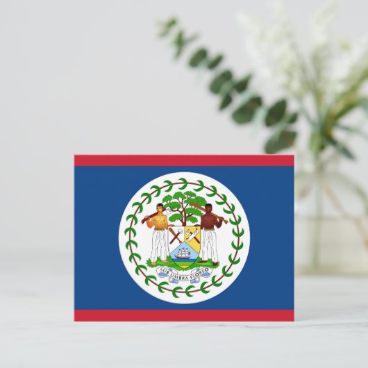Postkarte mit Flagge von Belize (Stehend Vorderseite)