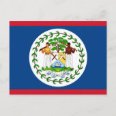 Postkarte mit Flagge von Belize (Vorderseite)