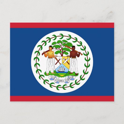 Postkarte mit Flagge von Belize (Vorderseite)