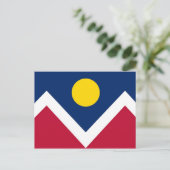 Postkarte mit Flagge von Denver, Colorado Staat -  (Stehend Vorderseite)