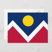 Postkarte mit Flagge von Denver, Colorado Staat -  (Vorne/Hinten)