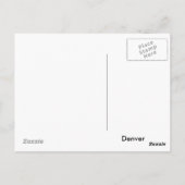 Postkarte mit Flagge von Denver, Colorado Staat -  (Rückseite)