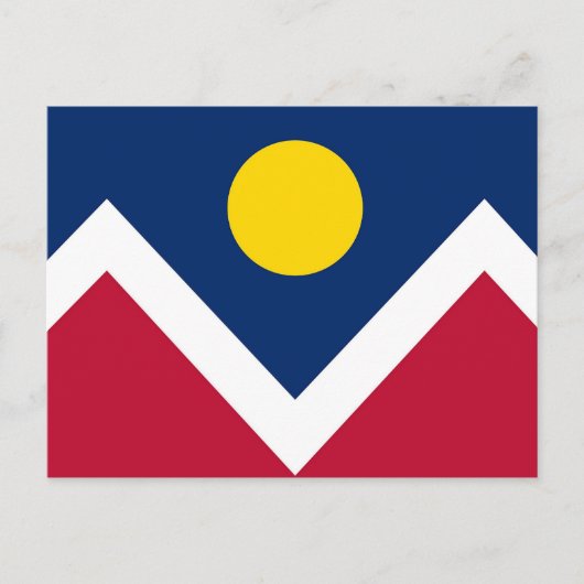Postkarte mit Flagge von Denver, Colorado Staat - (Vorderseite)