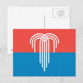 Postkarte mit Flagge von Kansas City, Missouri (Vorne/Hinten)